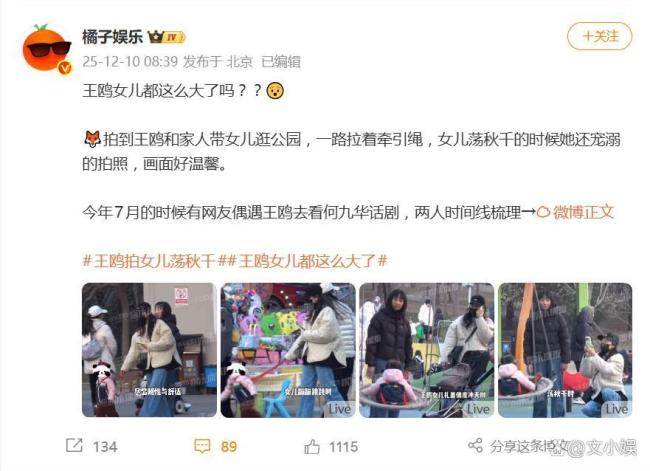 网友偶遇王鸥带男儿公园游玩 母爱满溢温馨互动